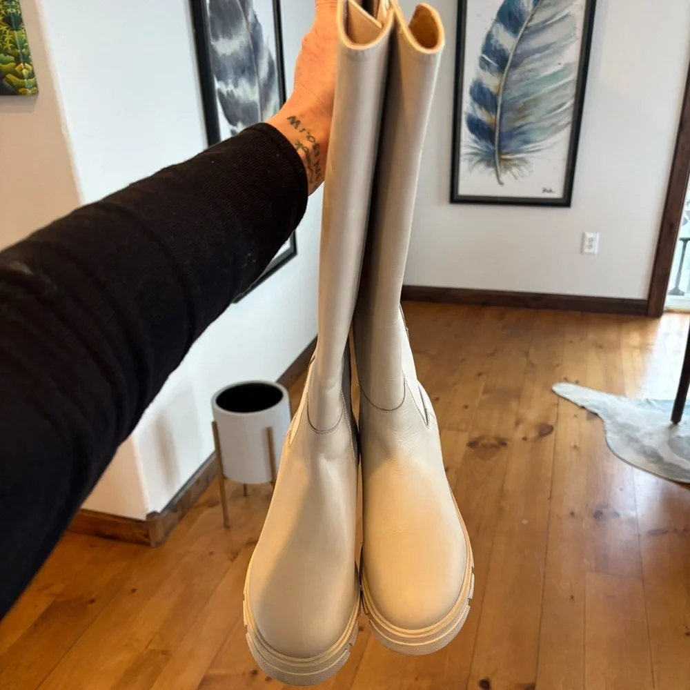 SUMMUM Woman Genuine Leather Knee-High Boots | Chic Minimalist Designer Boot
